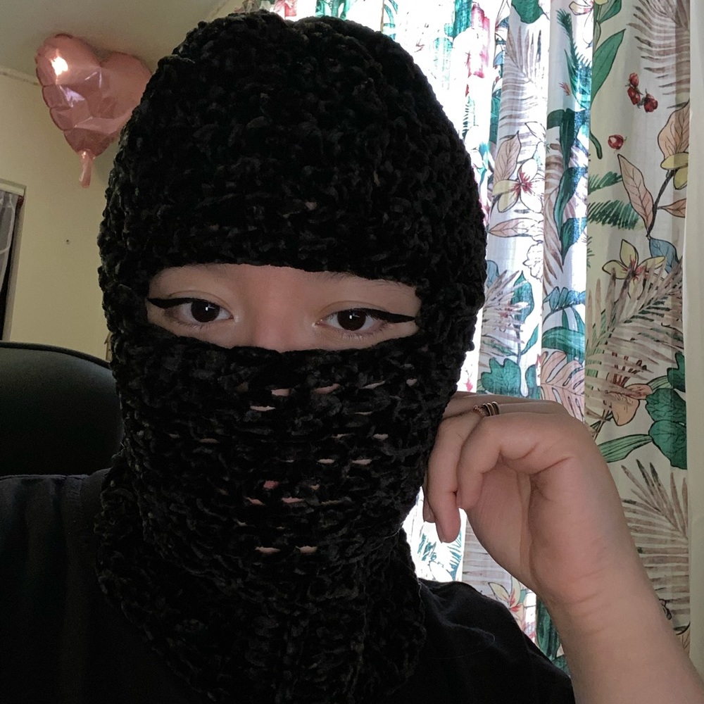 Handmade Velvet Crochet Balaclava